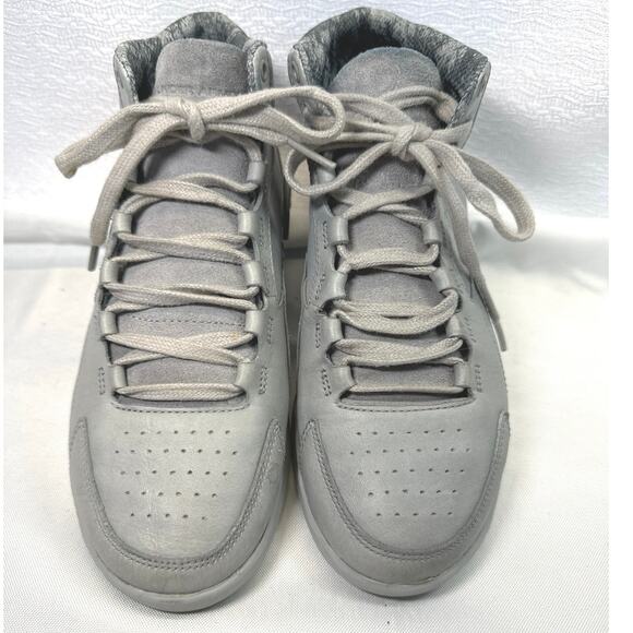 Under Armour Gray Leather Suede Charged Pivot Mid Sneaker women sz 7 - Picture 3 of 6